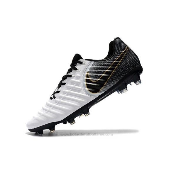 Nike Tiempo Legend Elite FG Negro Blanco Oro